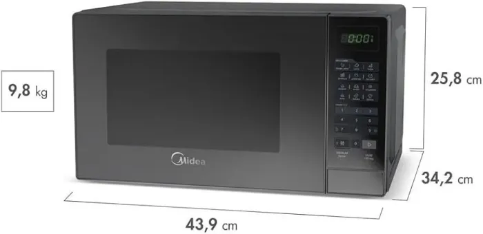 Microondas espelhado 20L - excelente estado, 8 meses de uso