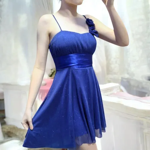Vendo roupa vestido festa midi azul