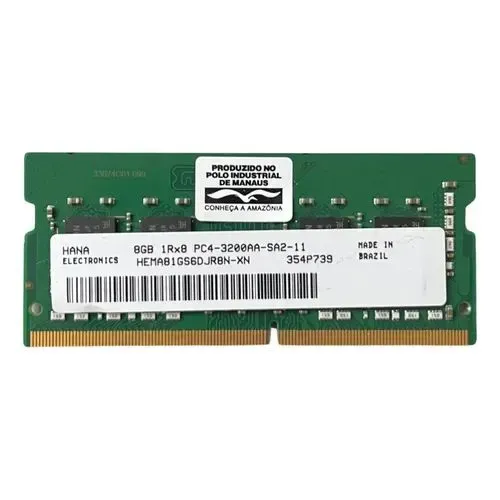 8GB DDR4 3200MHz notebook Gamer e Escritório - Hana/Lenovo