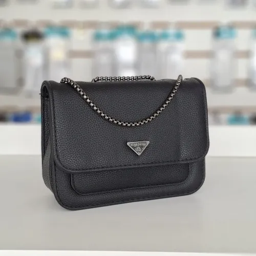 Bolsa Feminina Transversal Preta com Alça de Corrente - entrega em são Luís e região 