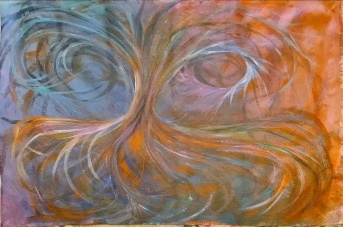 Quadro - Raízes, pintura Em Acrilico - Raízes 83cm X 63cm 