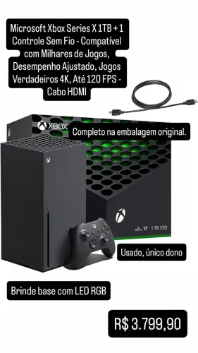 Vendo XBOX One Series X com SSD 1TB