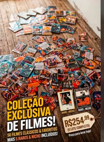 Kit 50 filmes +5 raros/nicho
