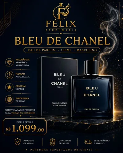 Bleu de Chanel EDP 100ml Original Masculino Importado Luxo