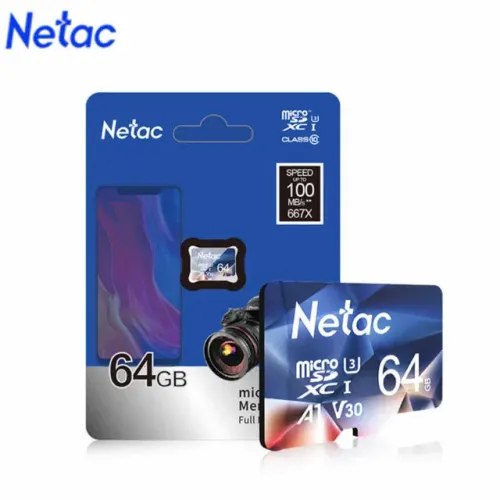 Cartão Micro SD, Classe 10 Ultra, Netac 64 GB, até 60 Mb/s De Leitura, Original, Novo, Lac