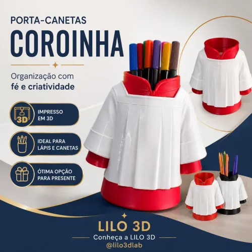 Porta canetas coroinha