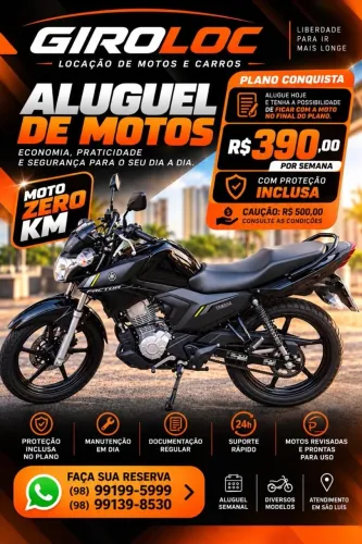 ALUGUEL DE MOTOS 350,00