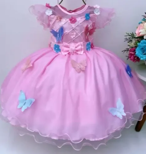 Vestido Infantil Jardim Encantado Tamanho 2 Marca Mariê