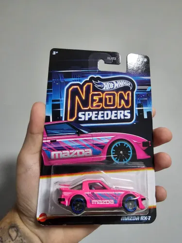 ?Hot Wheels Mazda RX-7 Neon Speeders Rosa JDM Lacrado