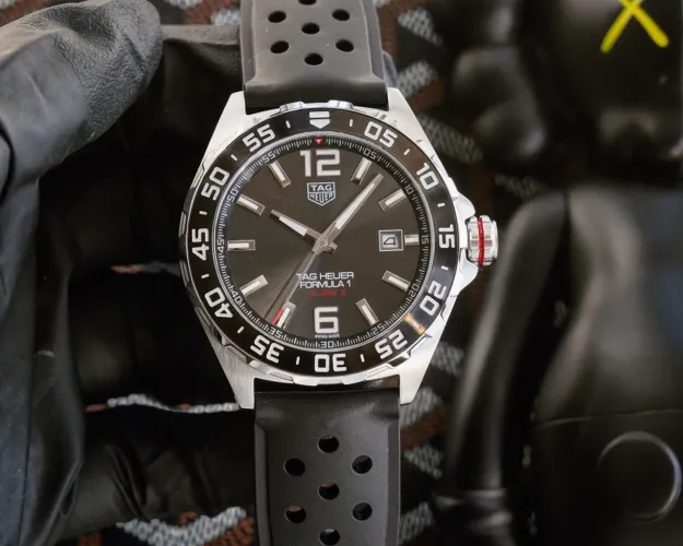 Relógio masculino tag heuer fórmula 1 automático silicone 