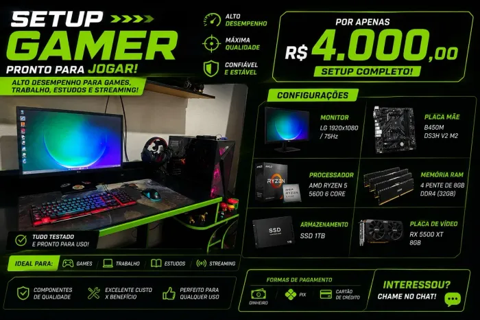 SETUP COMPLETO GAMER 