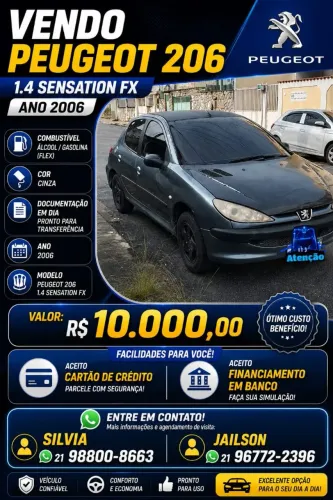 Peugeot 206 Sensation 1.4 Flex 8V 5P 2006