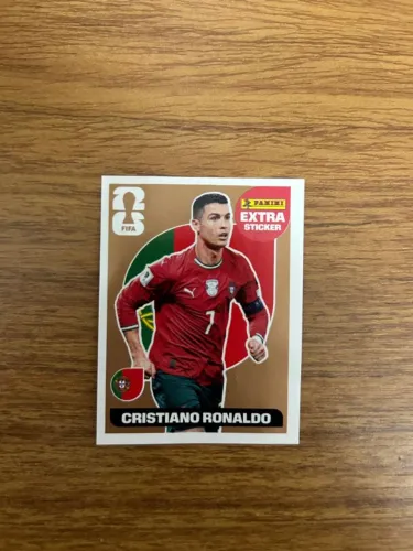 Figurinha Cristiano Ronaldo bronze.