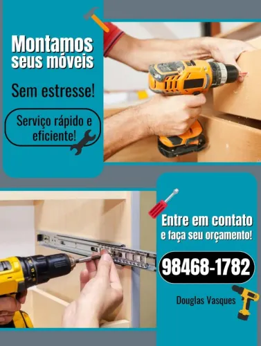 Montador de móveis em MDP, MDF e outros.