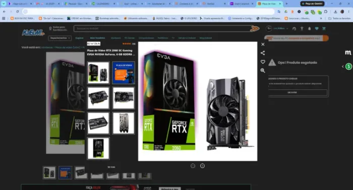 Placa de Vídeo RTX 2060 SC Gaming EVGA NVIDIA GeForce, 6 GB GDDR6