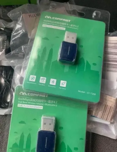 Adaptador USB Comfast wifi 650mbps 5ghz bluetooth 4.2 ethernet pc wi-fi