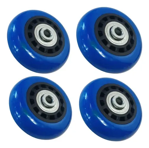 Kit 4 Rodas Patins Roller Vintage Rolamentada 55x15mm