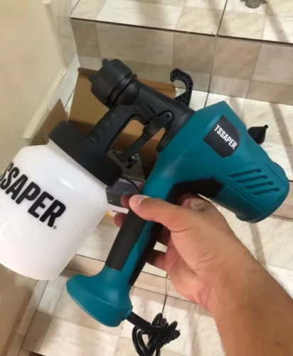 Pistola Elétrica Para Pintura Pulverizador de Tinta com Bico de Metal e Compressor 450w