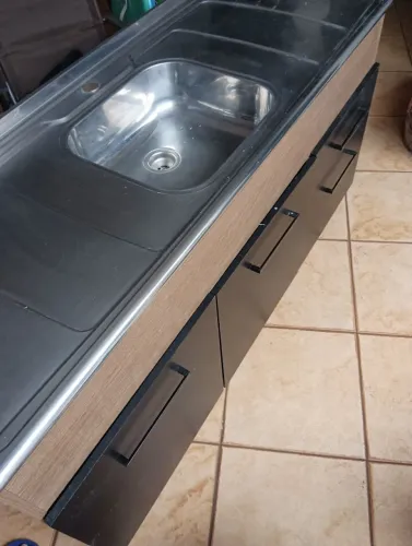 Pia de inox 2m com balcão 
