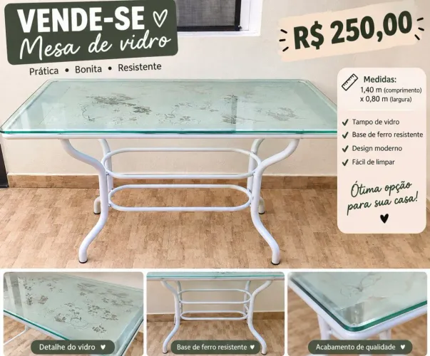 Mesa de vidro