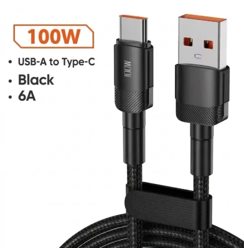 Cabos de Carregamento Ultra Rápido 100W Nylon Trançado 2Metros