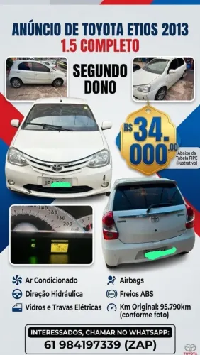 Toyota Etios XLS 1.5 Flex 16V 5P Mec. 2013