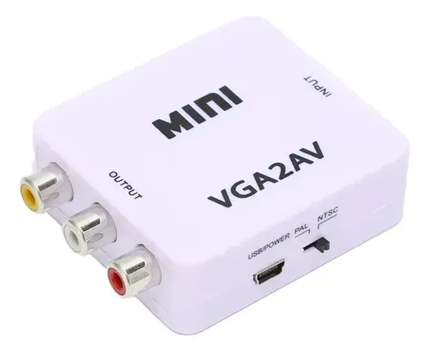 Mini Adaptador VGA2AV HD Video