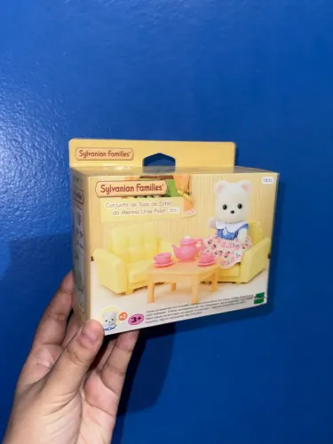Conjunto de Sala de Estar da Menina Urso Polar - Sylvanian Families