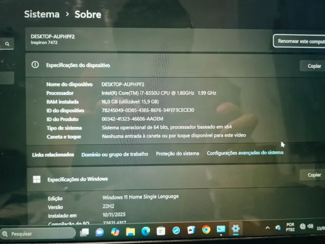 Dell Inspiron 7472 troco por placa de vídeo