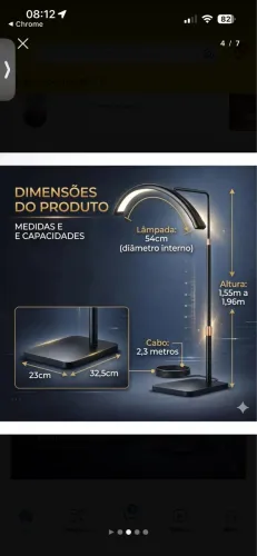 Luminária lua estética 