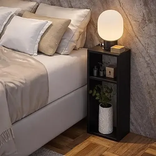 Prateleira Estante Mesa Cabeceira Quarto Cama Nicho Branco ou Preto 60 cm
