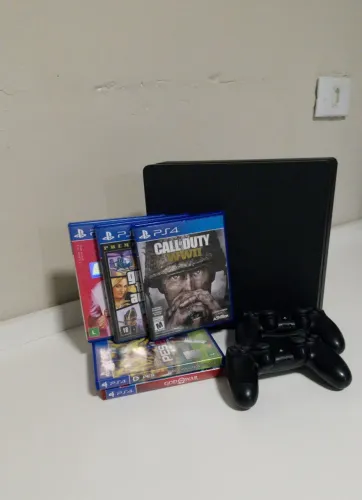 PlayStation 4 1TB + 2 Controles + Caixa Original + Jogos ?