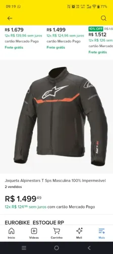 Jaqueta Alpinestars T Sps Masculina 100% Impermeável