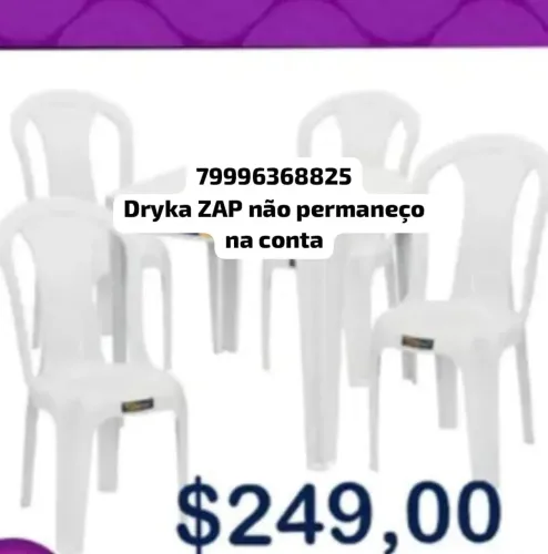 Jogo de mesa plástica nova