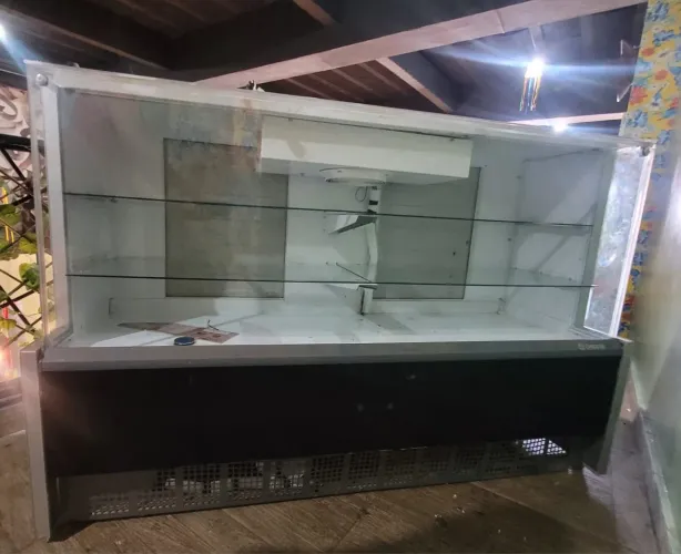 Balcão Vitrine Expositor Gelopar 1,73m Preto