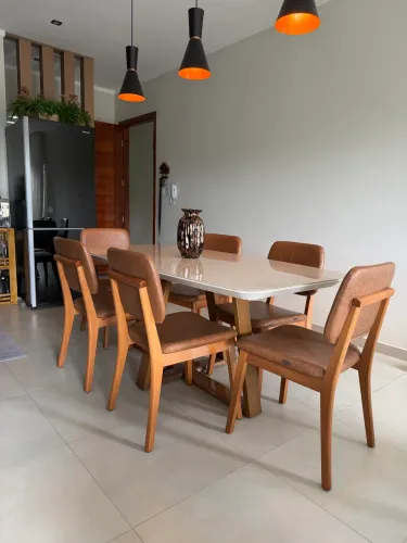 MESA 06 lugares , Wood Barril , 06 cadeiras 