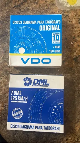 Kit/58cxs - Disco tacógrafo 125 km 7 dias Marca:DML
