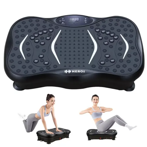 Plataforma Vibratória HEROI Fitness Multifuncional, Com Controle Remoto.