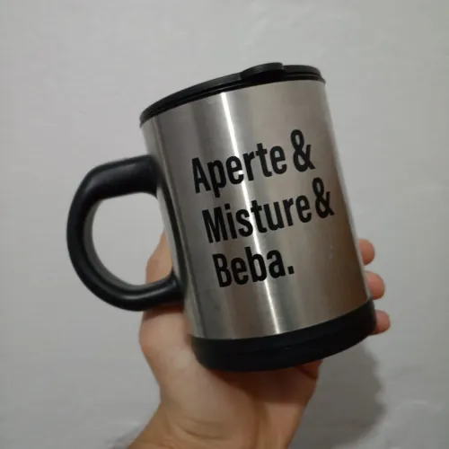 Copo térmico com mix em aço inoxidável 