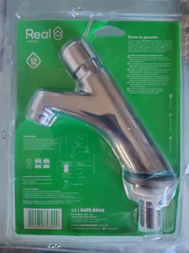 Torneira metal real automático