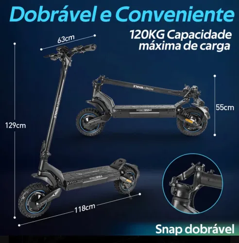 Patinete T5 Dual Hornet Whale (Pronta entrega)