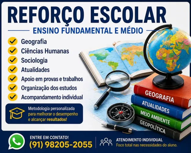 Aula Particular | Reforço Escolar | Professor Fundamental e Médio