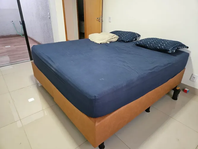 Cama King Size 193x203 - Base Box + Colchão Probel Pocket | Vendo Juntos ou Separados