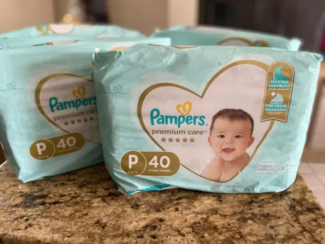Fraldra Pampers Premium Care Tamanho P 40 Unidades R$1 a tira