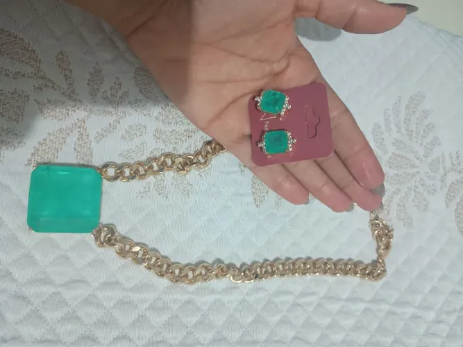 conjunto semi jóia novo nunca usado ! aceito cartão