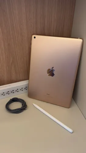 iPad 6ª Geração 32GB Rosé + Caneta Magnética + Cabo Baseus