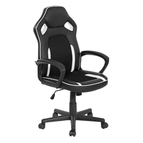 Cadeira Gamer Giratória Preto E Branco Conforto Ergonômico Premium 30082