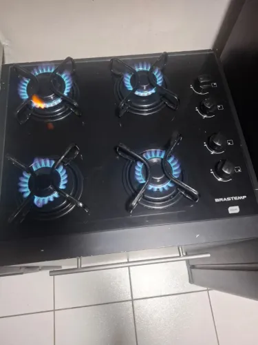 Fogão cooktop 4 bocas com armário 100% MDF