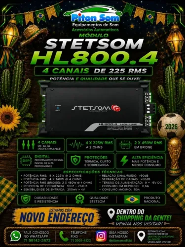 Amplificador Stetsom High Line HL 800.4