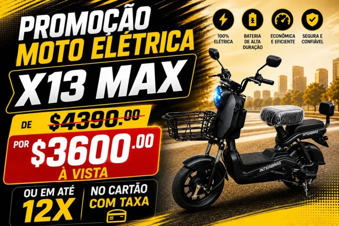 X13 Max motor 1000w bateria de litiun autopropelido